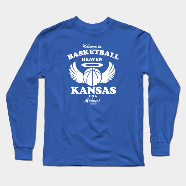 Welcome to Basketball Heaven (Kansas) Long Sleeve T-Shirt by TABRON PUBLISHING